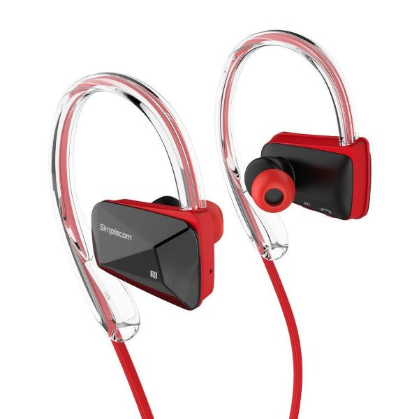 Simplecom NS200 Bluetooth Neckband Sports Headphones with NFC Red Tristar Online