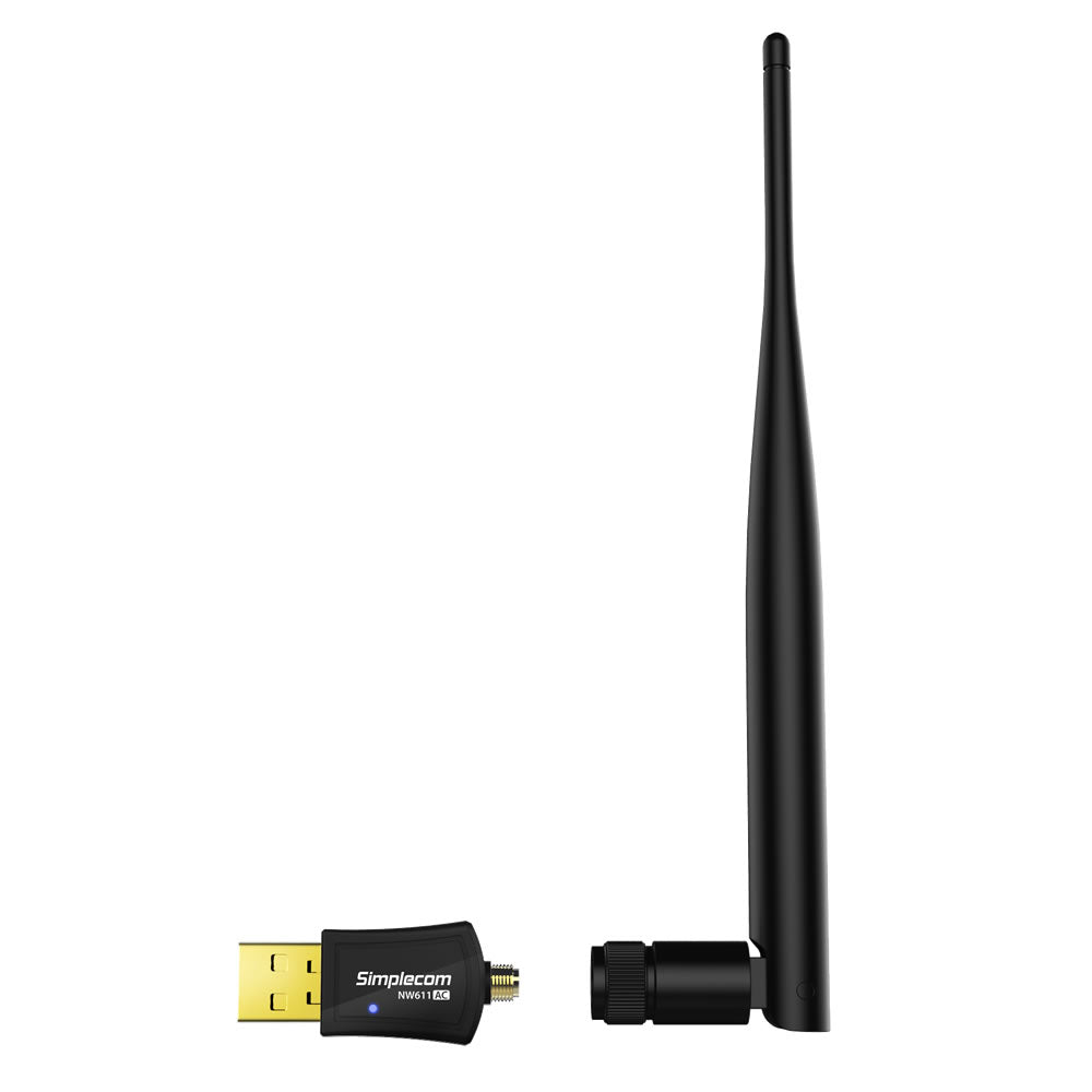 Simplecom NW611 AC600 WiFi Dual Band USB Adapter with 5dBi High Gain Antenna Tristar Online