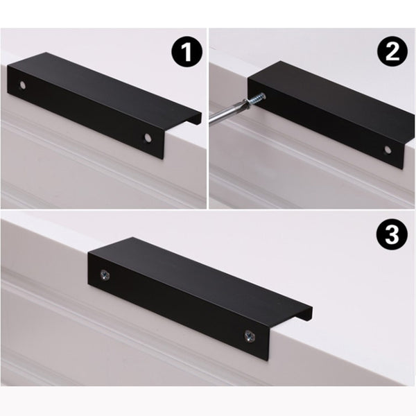 Aluminum Kitchen Cabinet Bar Handles  Drawer Handle Pull black hole to hole 320mm Tristar Online