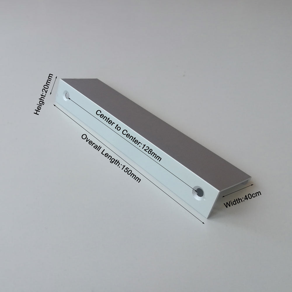 Aluminum Kitchen Cabinet Bar Handles Drawer Handle Pull white hole to hole 128mm Tristar Online