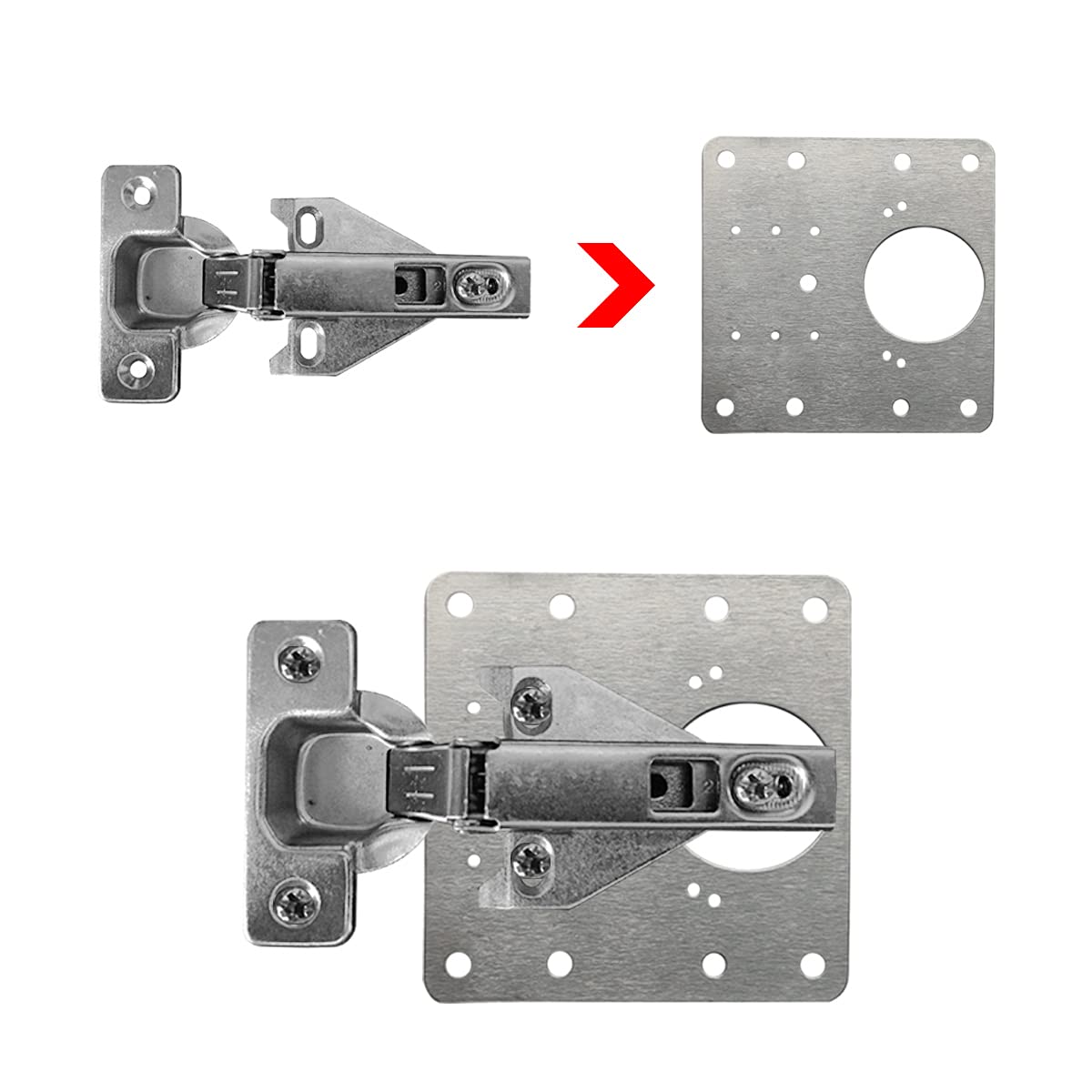 6 Pcs Kitchen Cupboard Door Cabinet Hinges Repair Plate Brackets Kit Fixing Screws Tristar Online