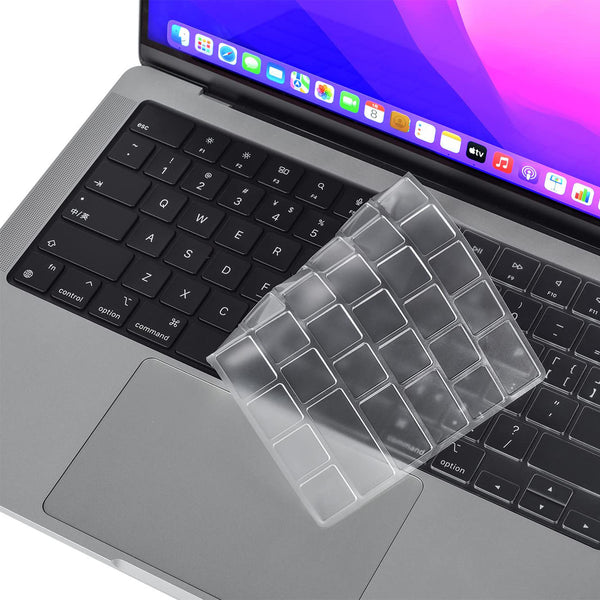 Keyboard Cover Skin For MacBook Air Pro 13 13.6 14 15.3 16 A2442 A2779 A2485 A2780 A2681 A2941 M1 M2 2021 to 2023 Clear Tristar Online