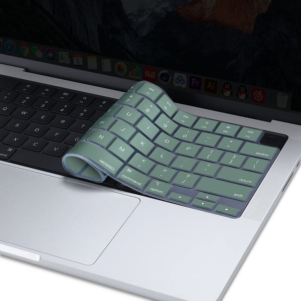 Keyboard Cover Skin For MacBook Air Pro 13 13.6 14 15.3 16 A2442 A2779 A2485 A2780 A2681 A2941 M1 M2 2021 to 2023 Dgreen Tristar Online