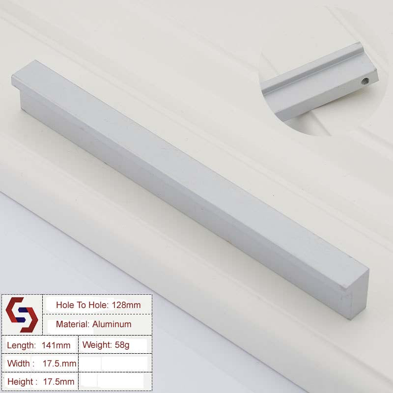Zinc Kitchen Cabinet Handles Drawer Bar Handle Pull Silver 128mm Tristar Online