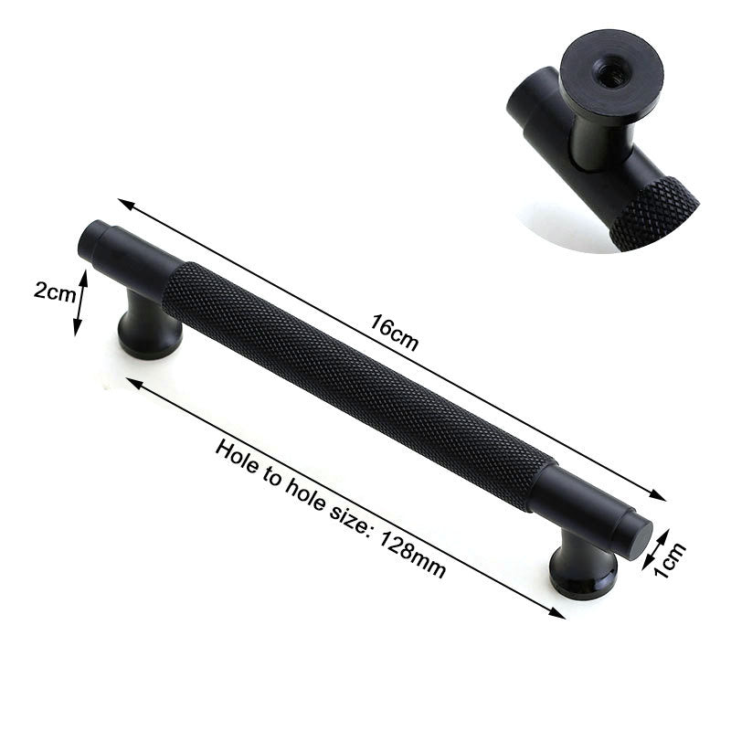 Black Furniture Door Kitchen Cabinet Handle Handles Pull Pulls Cupboard 128mm Tristar Online