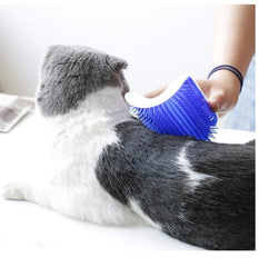 Cat Self Groomer Catnip  Dog Cat Toy Corner Groomer Wall Corner Scratcher Comb Grooming Massage Brush Blue Tristar Online