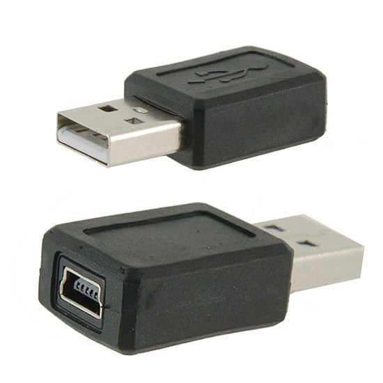 mini usb b 5 pins female jack to usb a 2.0 male connector adapter M/F Tristar Online