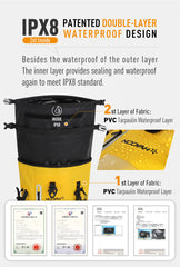 NOOYAH IPX8 Waterproof Bike Cycle Outdoor Sports Backpack Double-Layer Waterproof Bag  MINT GREEN Tristar Online