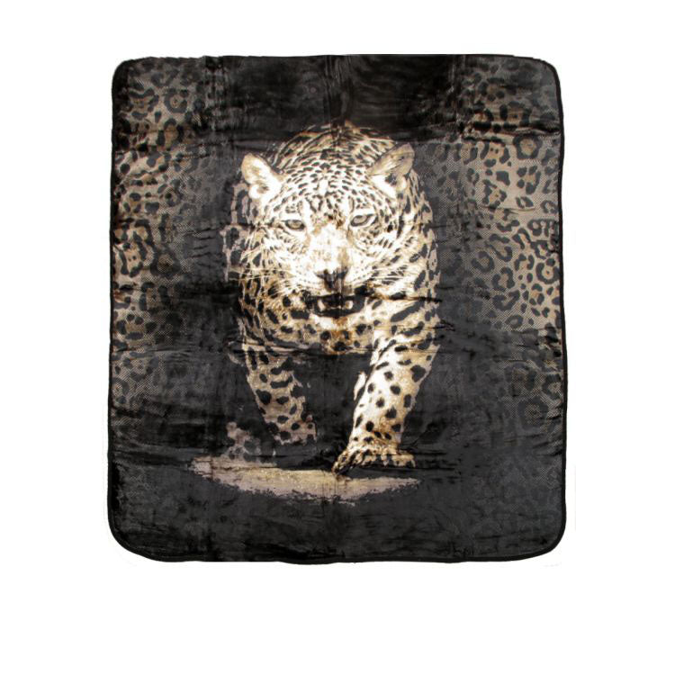 Soft 3D Animal Print Faux Mink Blanket Queen Leopard Tristar Online