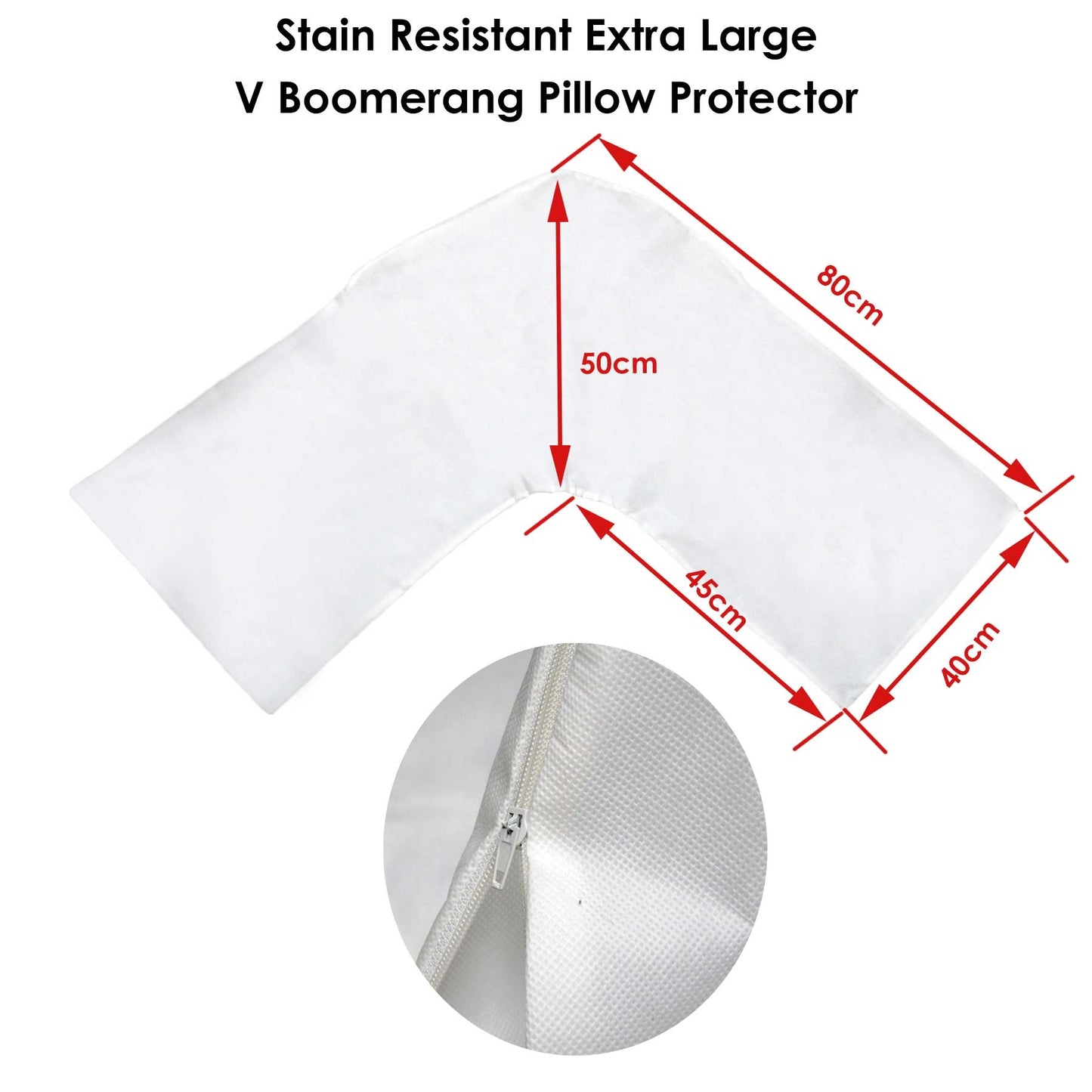 Stain Resistant Extra Large V Boomerang Pillow Protector Tristar Online