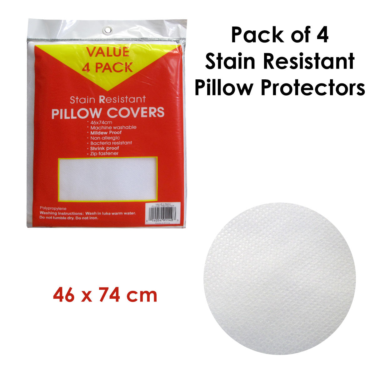 Pack of 4 Stain Resistant Pillow Protectors Tristar Online