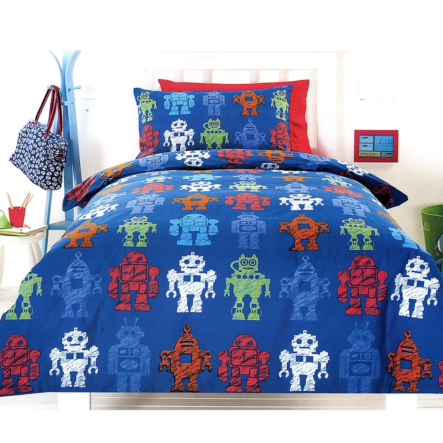 Robotic Blue Quilt Cover Set Single Tristar Online
