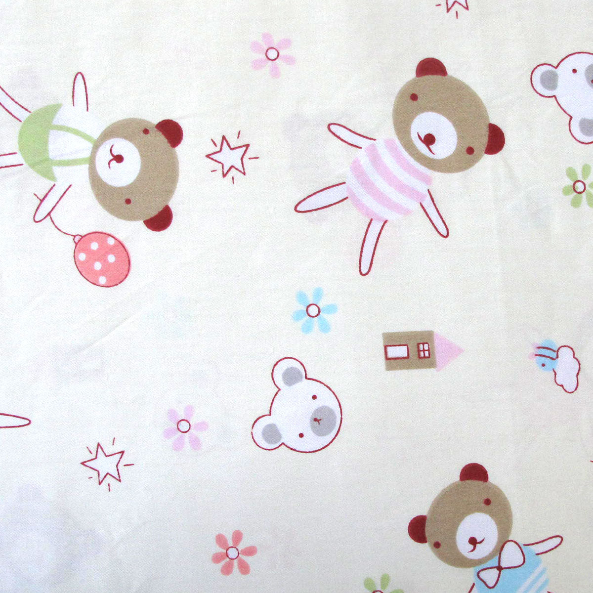 Bear Fashionista Baby 100% Cotton Printed Sheet Set Cot Size Tristar Online