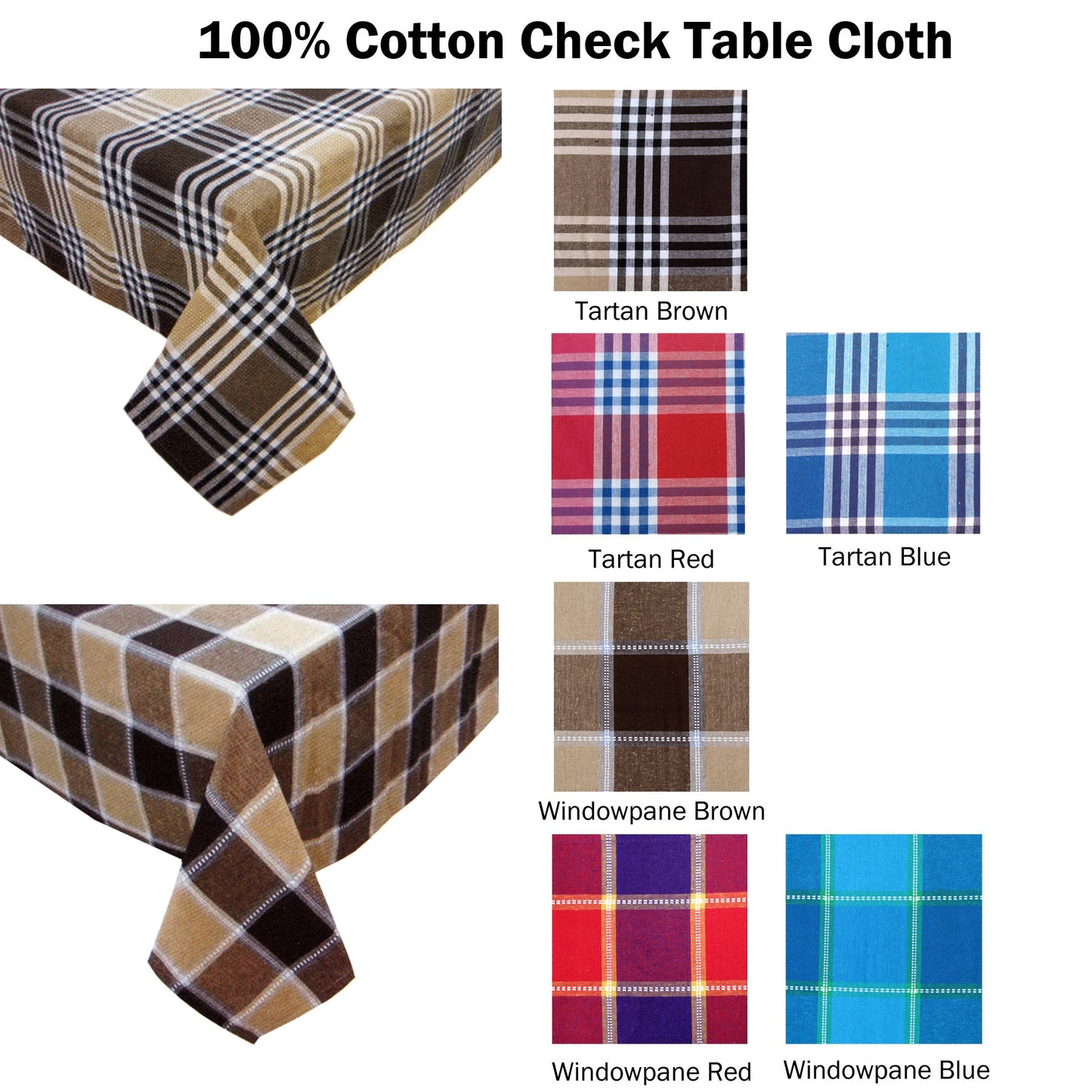 Check Table Cloth Tartan Red 180 x 180 cm Tristar Online