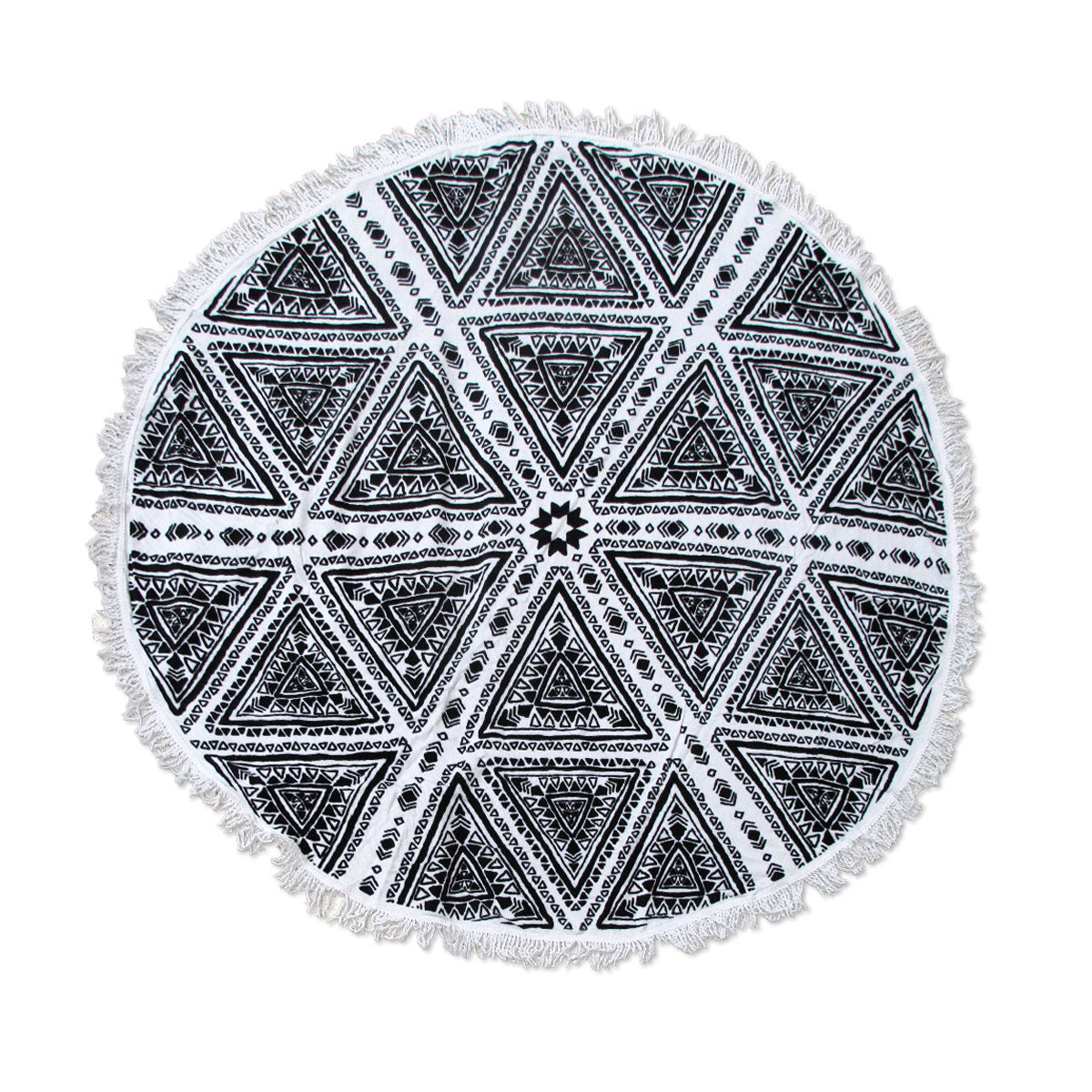 Zulu Triangle 100% Cotton Round Beach Towel Tristar Online