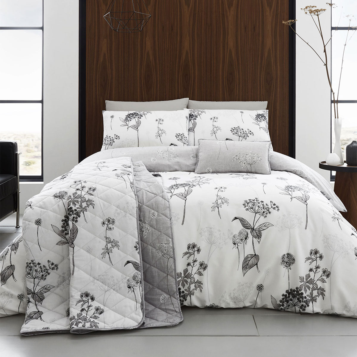 Coverley Grey Quilt Cover Set Queen Tristar Online