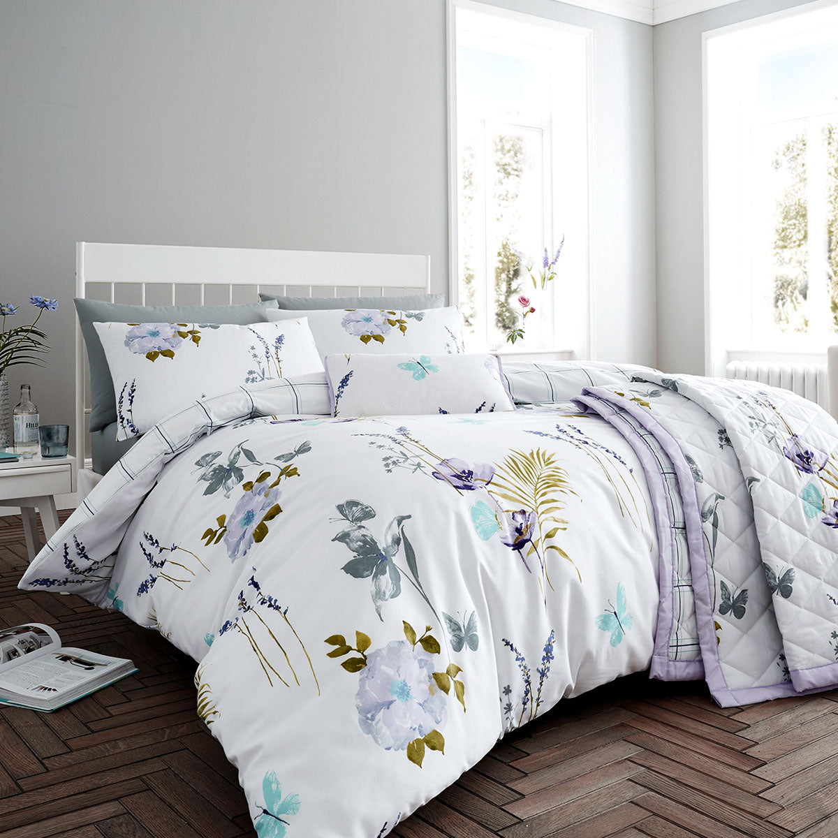 Flora Lilac Quilt Cover Set King Tristar Online