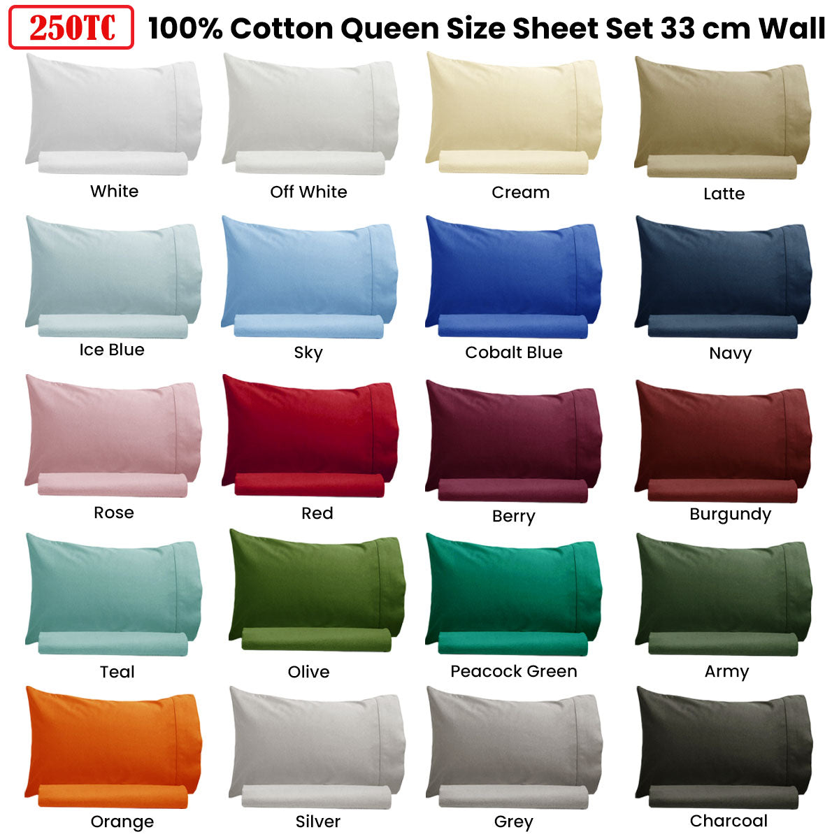 Artex 250TC 100% Cotton Sheet Set Single Grey Tristar Online