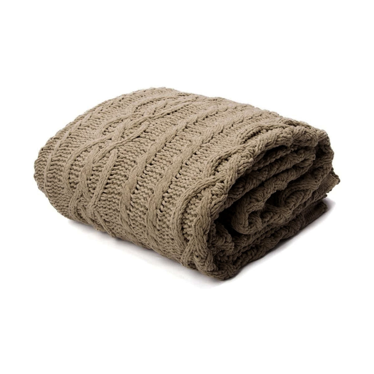 Asher Brown Knitted Throw Rug Tristar Online