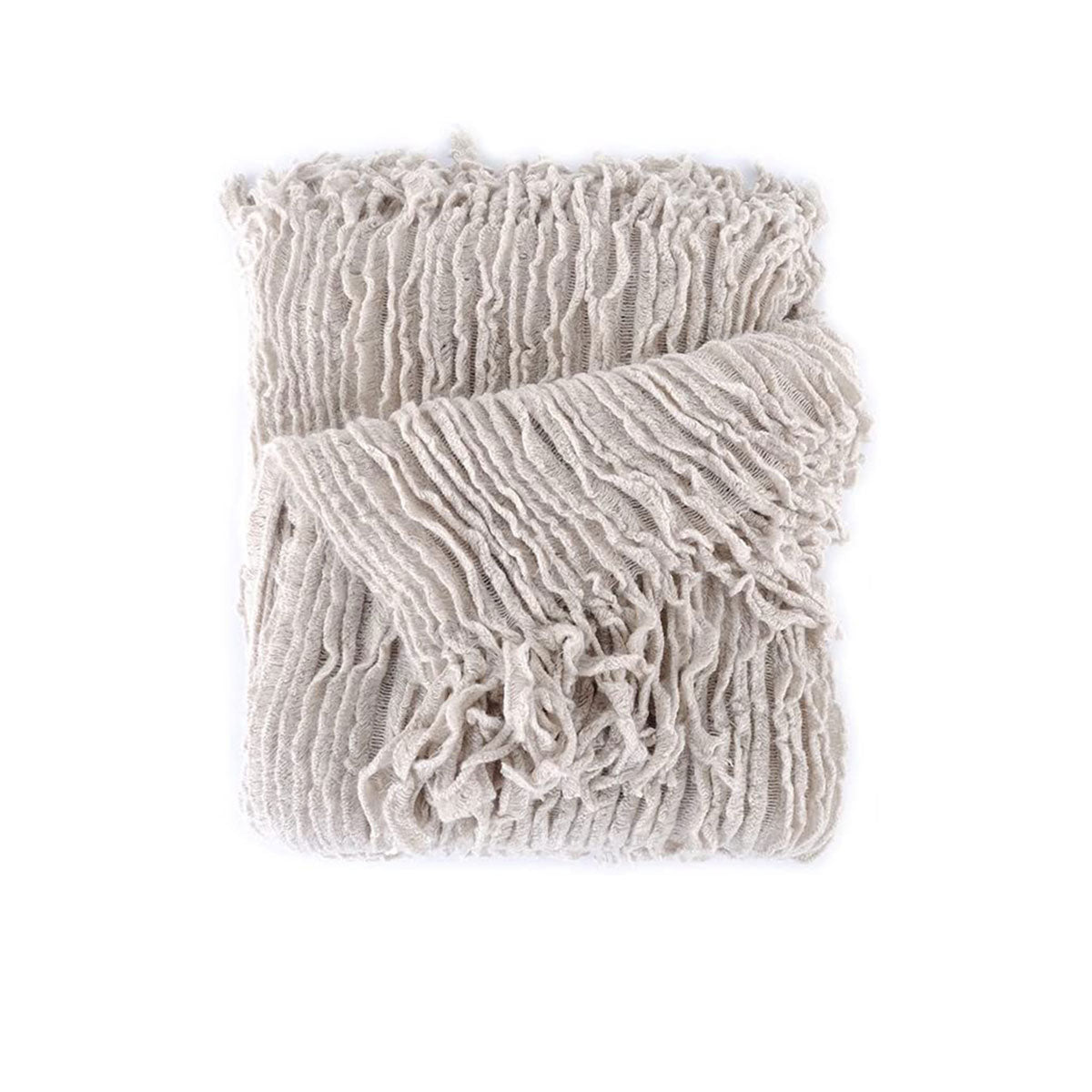 Dylan Taupe Knitted Throw Rug Tristar Online