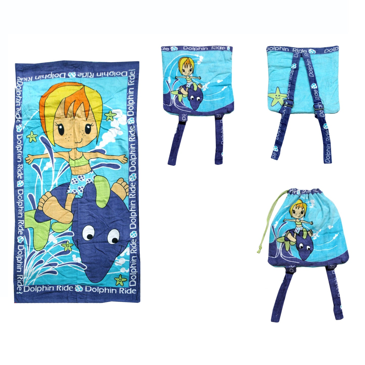 Kids Beach Towel N Bag Dolphin Tristar Online
