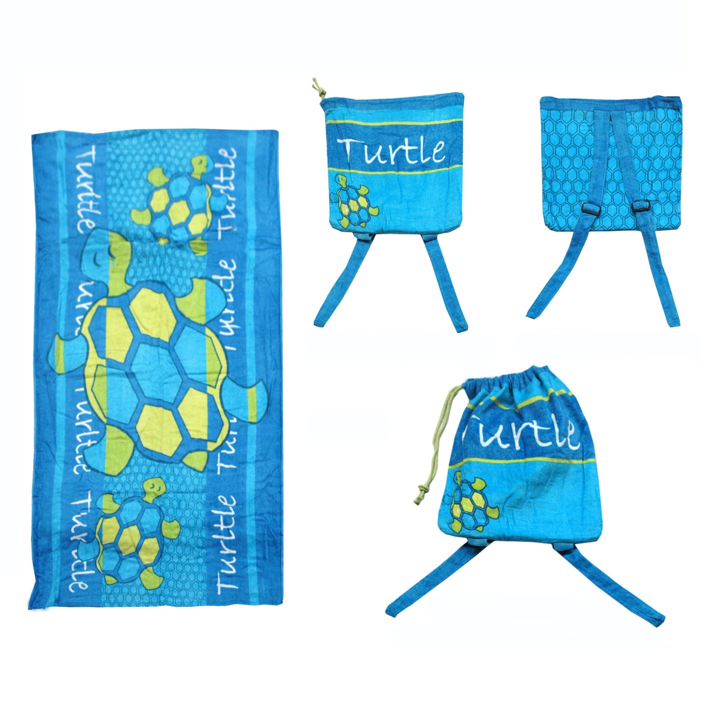 Kids Beach Towel N Bag Turtle Tristar Online
