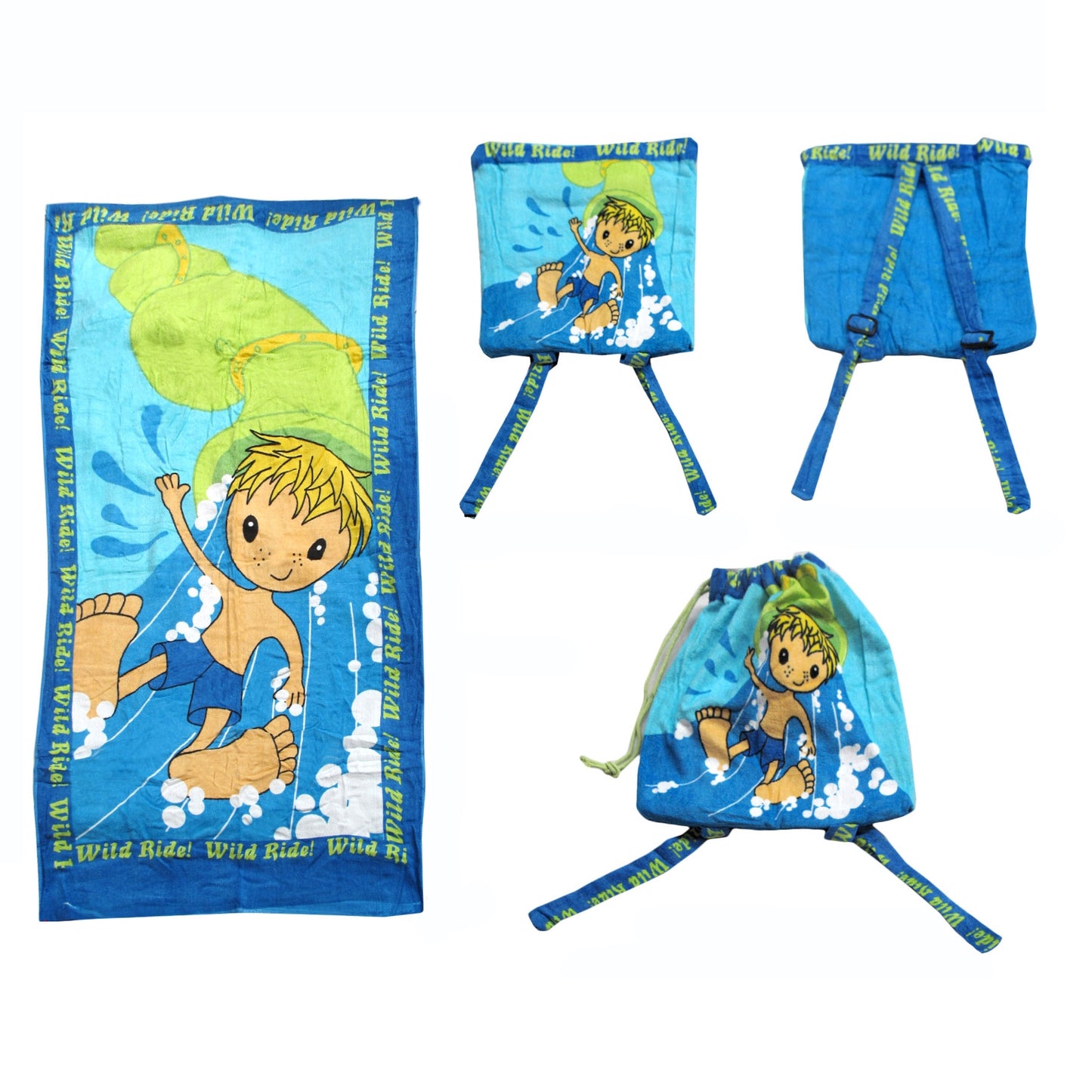 Kids Beach Towel N Bag Wild Ride Tristar Online