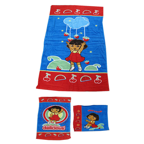 Disney 3 Pce Kids Licensed Beach Towel Set Dora the Explorer Tristar Online