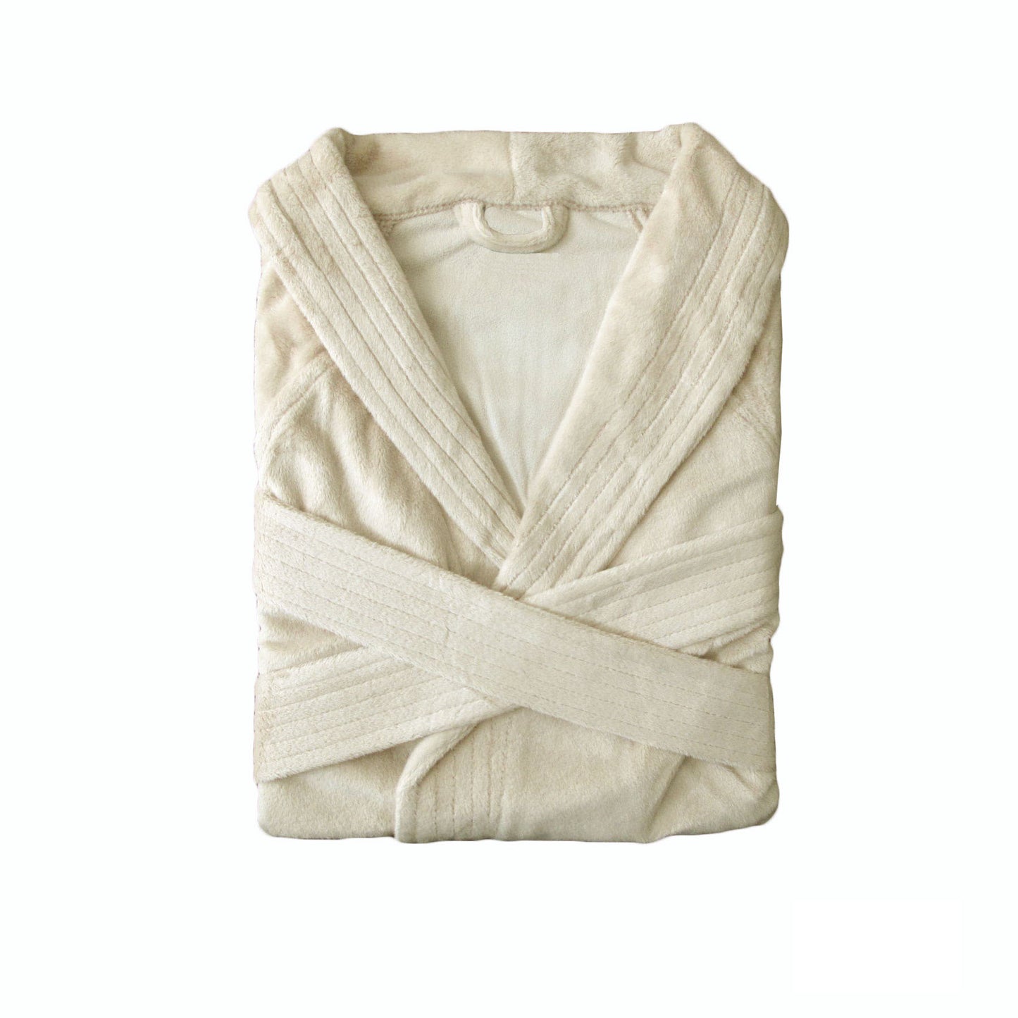 Phase 2 Suede-Mink Bath Robe Ecru Tristar Online