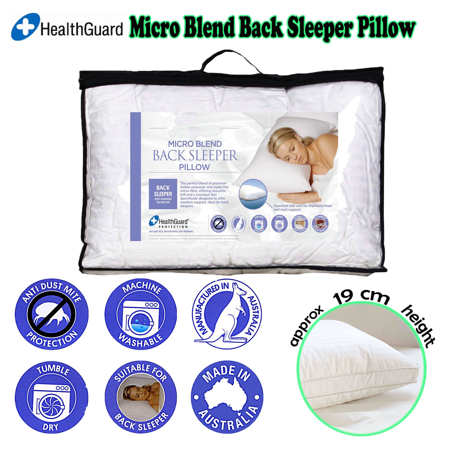 Easyrest Micro Blend Back Sleeper Pillow Tristar Online