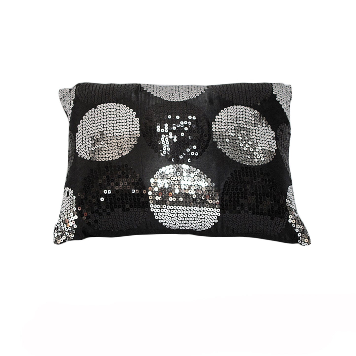 Sequined Black Silver Breakfast Filled Cushion Tristar Online