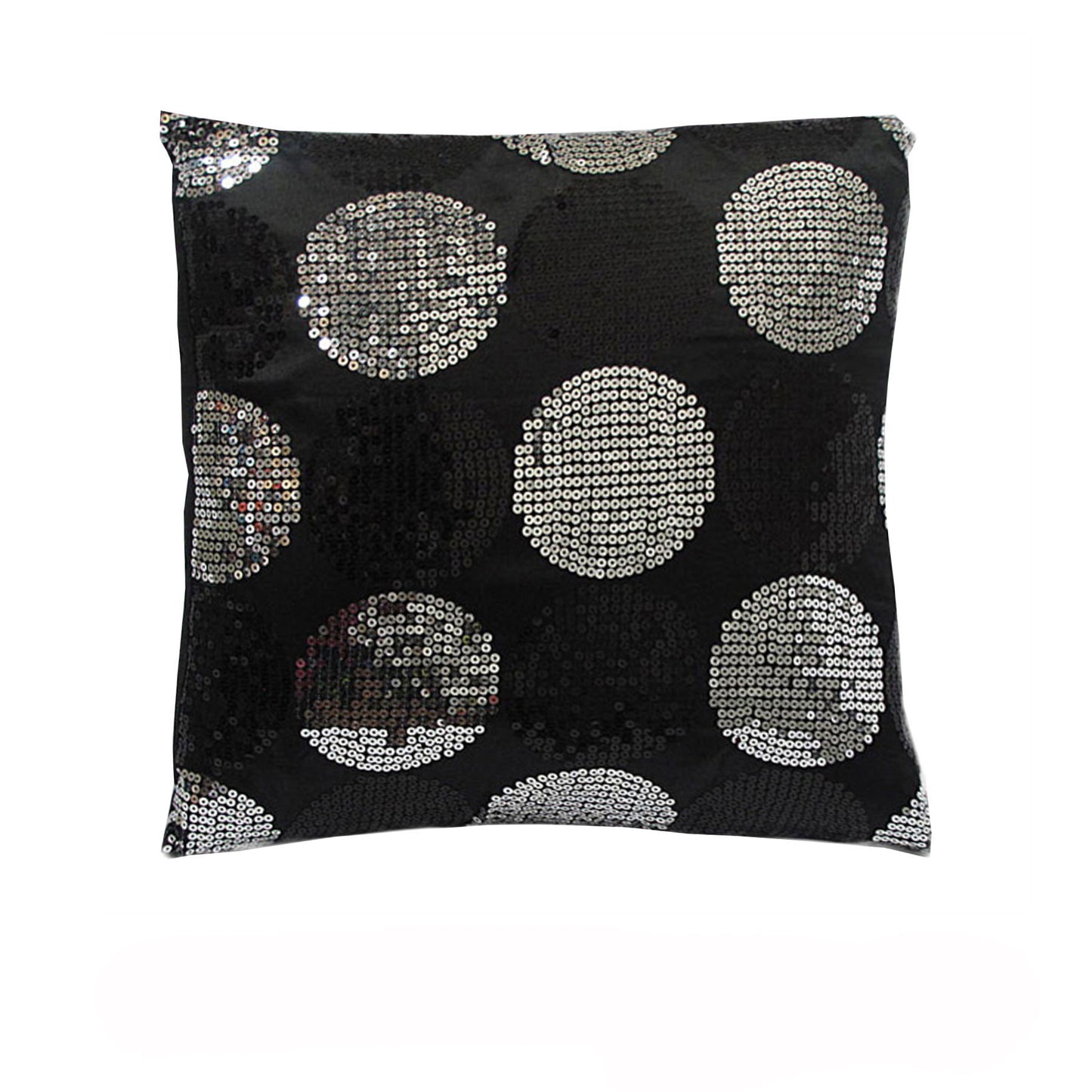 Sequined Black Silver Squared Filled Cushion Tristar Online