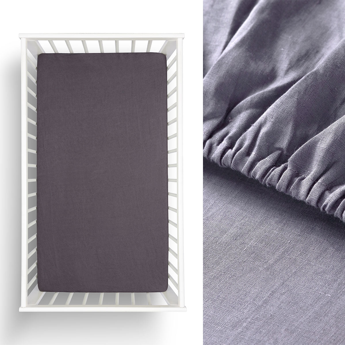 Little Gem Twin Pack Grisaille Hemp Cot Fitted Sheet Tristar Online