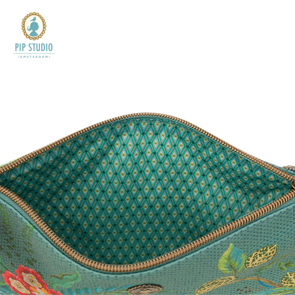 PIP Studio Fleur Mix Green Medium Cosmetic Flat Pouch Tristar Online