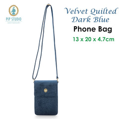 PIP Studio Velvet Quilted Dark Blue Phone Bag Tristar Online