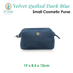 PIP Studio Velvet Quilted Dark Blue Small Cosmetic Purse Tristar Online