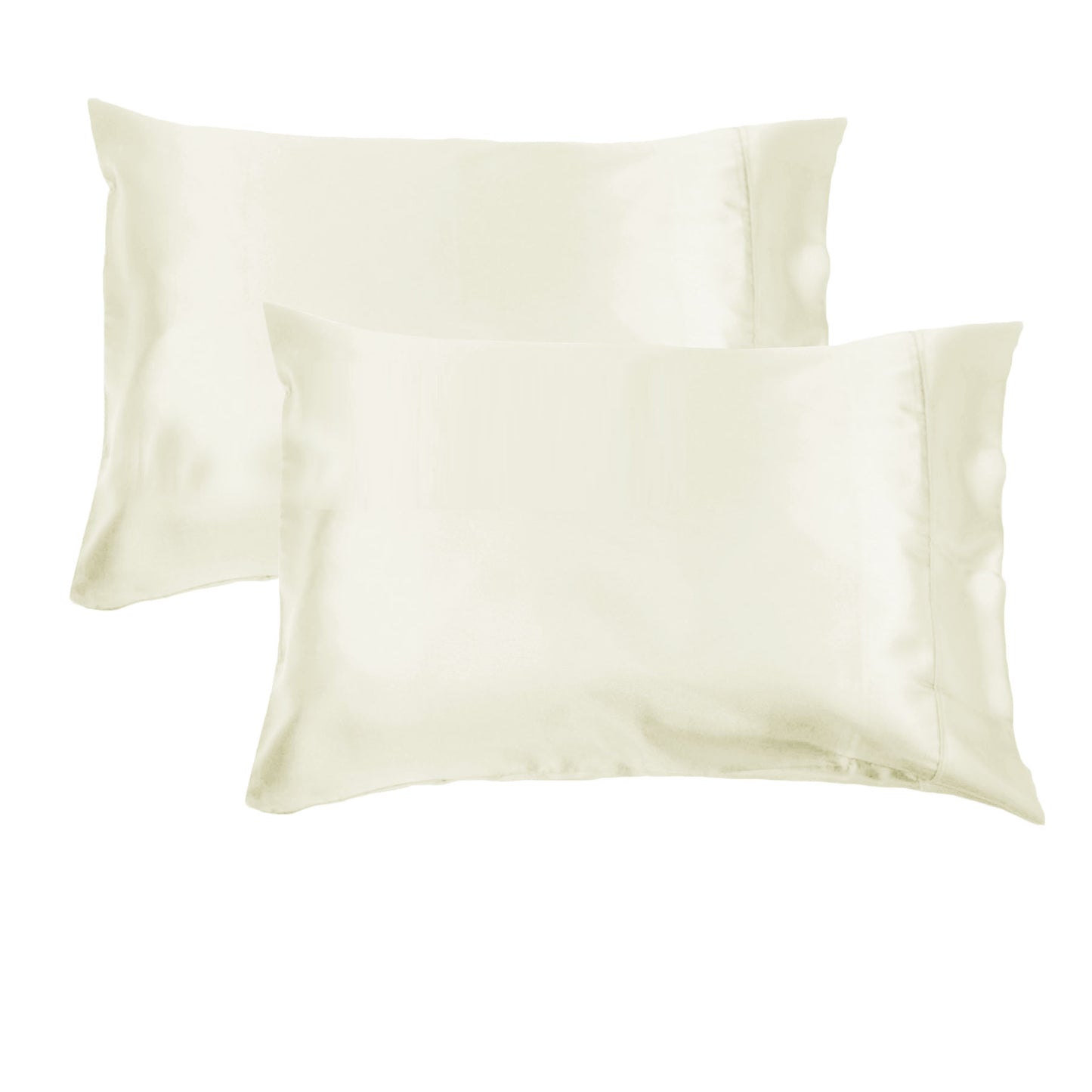 Accessorize 300TC Deluxe Essentials Satin Standard Pillowcases Stone (Ivory) Tristar Online