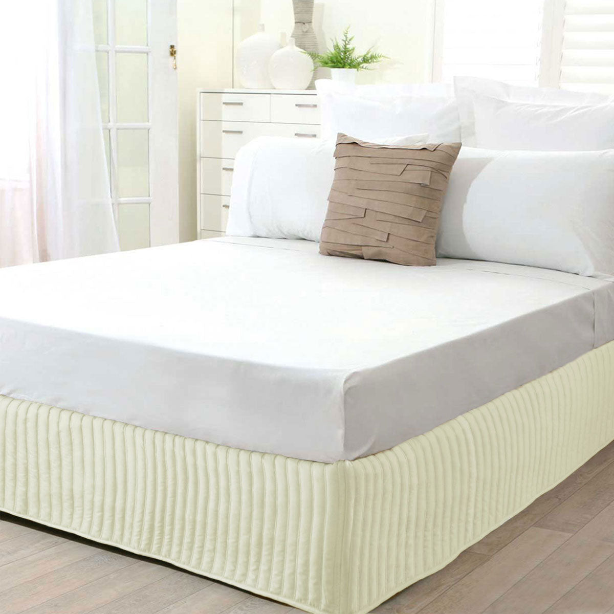 Big Sleep Cream Polyester Quilted Valance Double Tristar Online