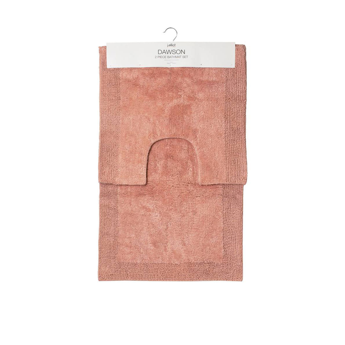 J.Elliot Home Home 2000GSM 2 Pce Dawson 100% Cotton Bath Mat Set Clay Pink Tristar Online