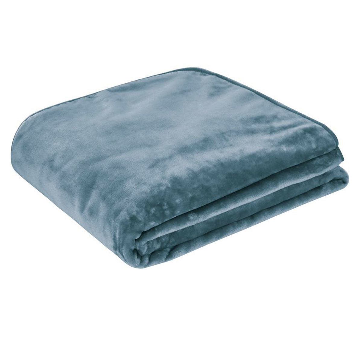 J.Elliot Home 450gsm Solid Faux Mink Blanket Steel Blue Tristar Online