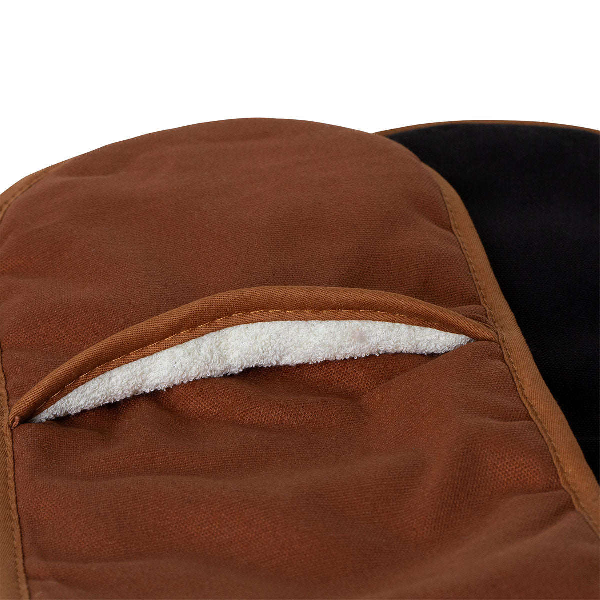 J Elliot Home Selby Cotton Double Oven Mitt Glove 17 x 82 cm Ginger & Black Tristar Online