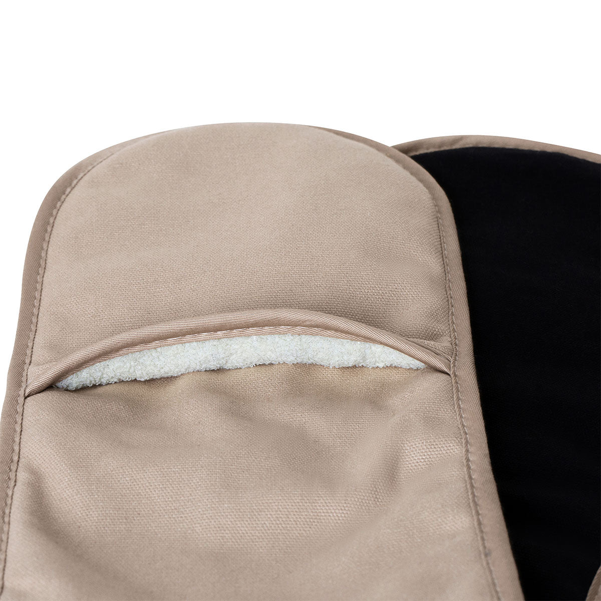 J Elliot Home Selby Cotton Double Oven Mitt Glove 17 x 82 cm Sandstone & Black Tristar Online
