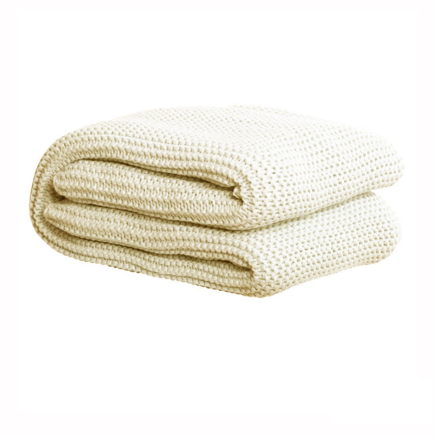 IDC Homewares Chunky Knit Throw 125 x 150 cm Ivory Tristar Online