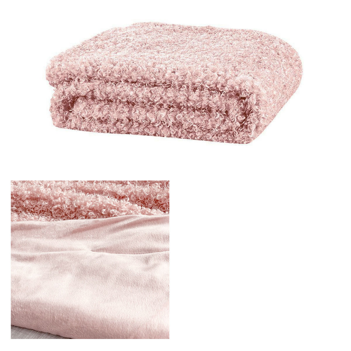 J.Elliot Home Lyla Faux Sheep Fur Throw Rug Peach Tristar Online