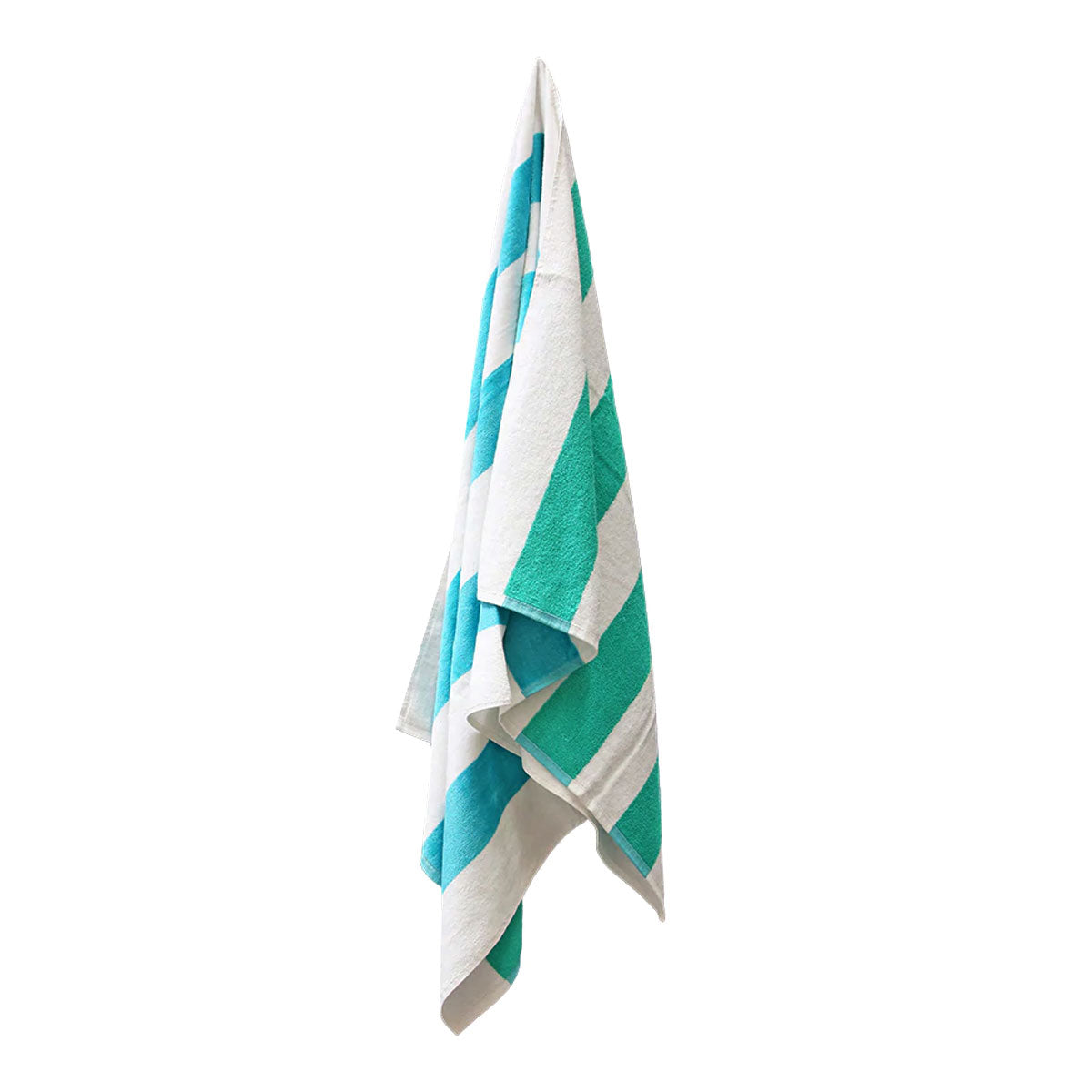 J.Elliot Home 400GSM Premium Cotton Reversible Striped Beach Towel 76 x 152 cm Aqua Teal Tristar Online