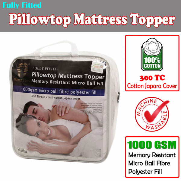 Ramesses Fully Fitted Pillowtop Mattress Topper Double Tristar Online