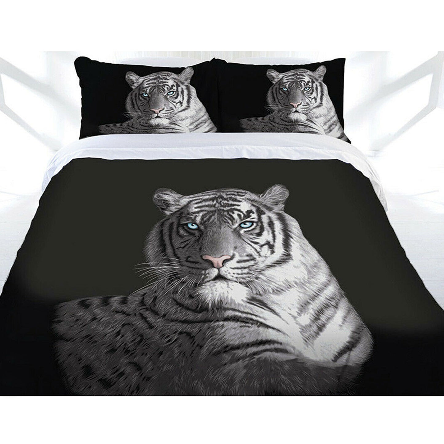 Just Home Black Blue Eyes Quilt Cover Set Queen Tristar Online