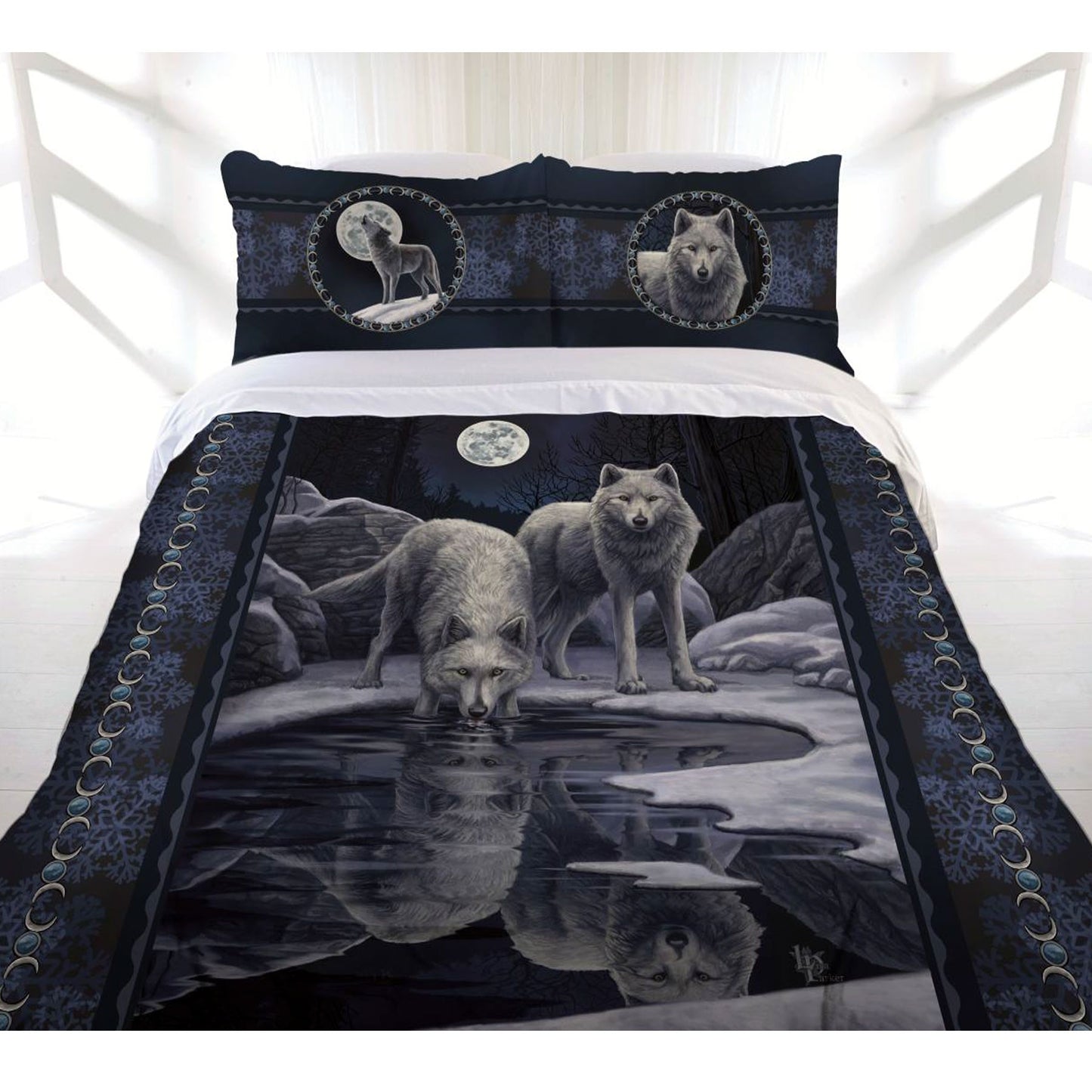 Lisa Parker Collection Warrior Of Winter Wolves Quilt Cover Set Double Tristar Online