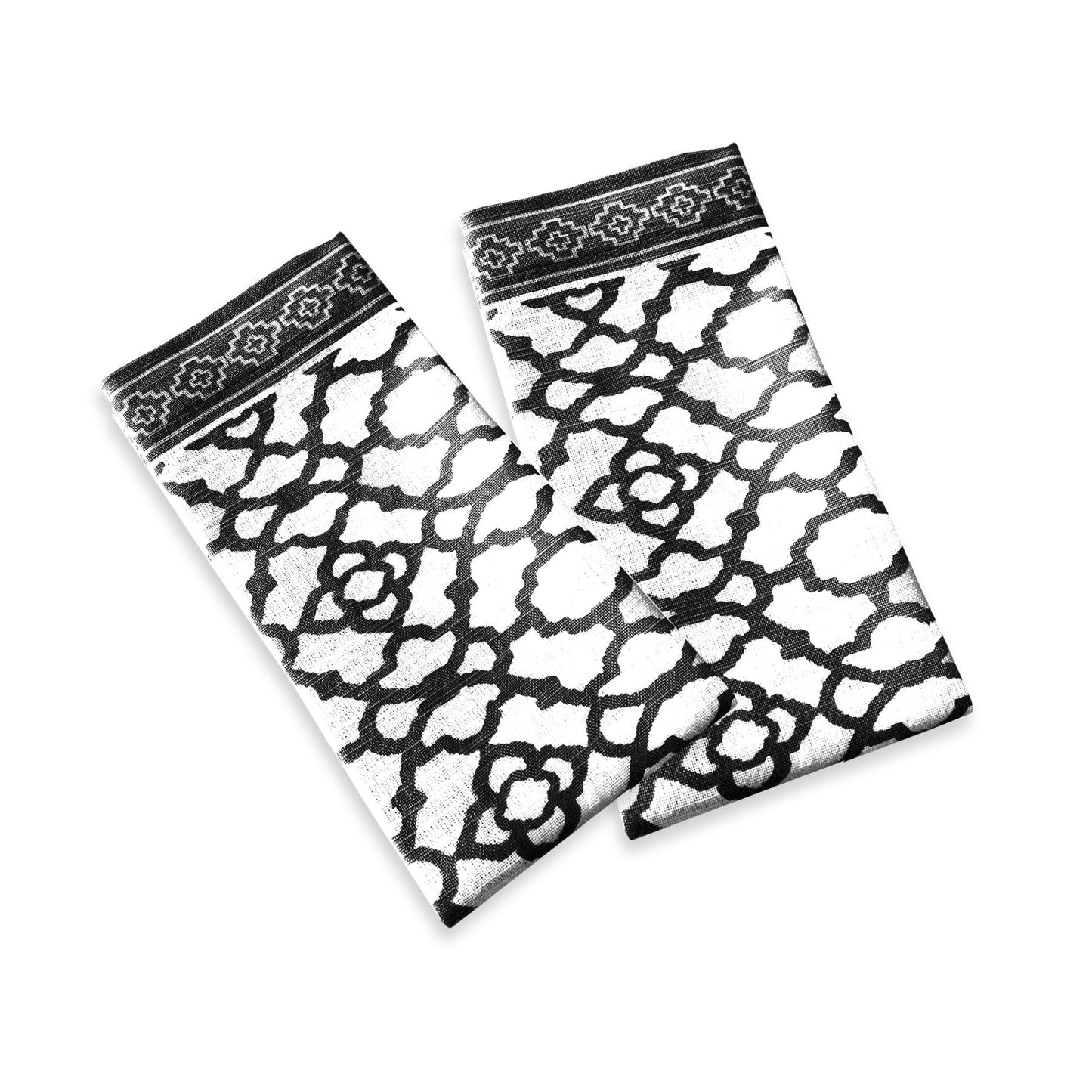 Rans Set of 2 Cotton Vintage Napkins - Black Tristar Online