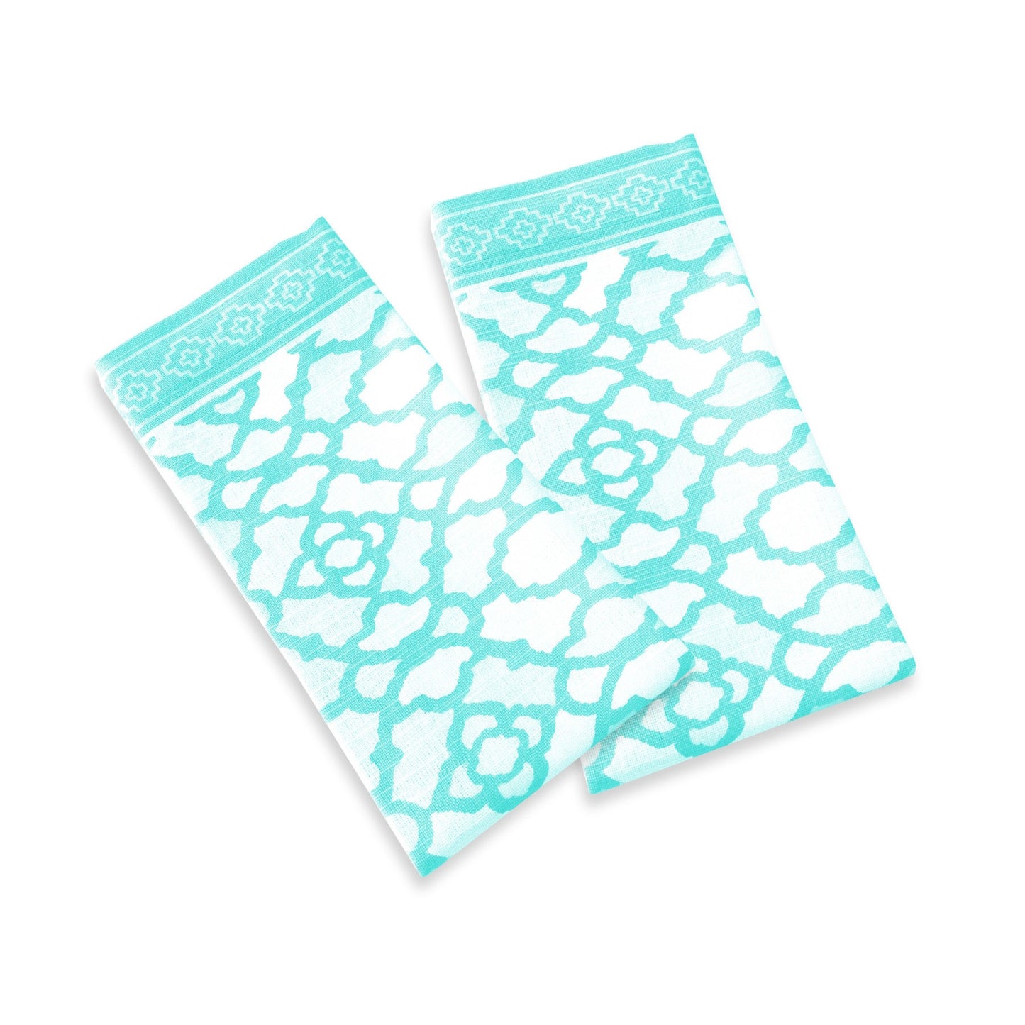 Rans Set of 2 Cotton Vintage Napkins - Paradise Blue Tristar Online